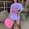 Valeria'S Boutique "Howdy" Cowprint T-Shirt