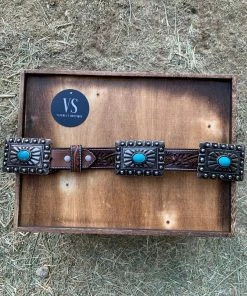 Valeria'S Boutique Ranchera Chida Concho Cincelado Belt (Square Buckles) Rodeo Collection