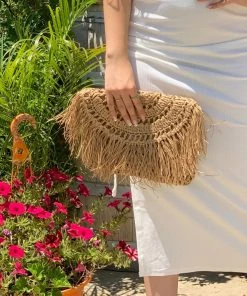 Valeria'S Boutique Summer / Beach By The Beach Straw Clutch