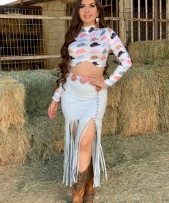 Valeria'S Boutique Texana Print Top Rodeo Collection