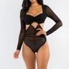 Valeria'S Boutique Nicki Mesh Bodysuit (Black) New Arrivals