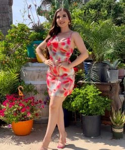 Valeria'S Boutique Tina Slip Satin Mini Dress