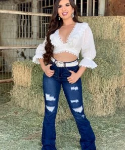 Valeria'S Boutique Magali Crochet Top (White) New Arrivals