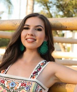 Valeria'S Boutique Color & Cultura Earrings (Green)