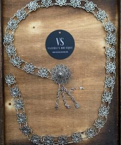 Valeria'S Boutique New Arrivals FC1 Flower Filigree Chain Belt