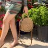 Valeria'S Boutique Round Straw Bag