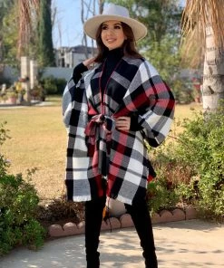 Valeria'S Boutique Susana Plaid Poncho