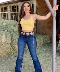 Valeria'S Boutique The Classic High Rise Flare Jeans (Dark Sand) New Arrivals