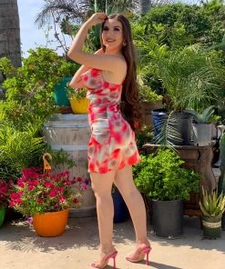 Valeria'S Boutique Tina Slip Satin Mini Dress