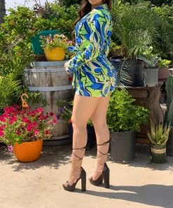 Valeria'S Boutique Dominique Romper (Green) COLORES Collection