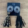 Valeria'S Boutique Concho Fringe Earrings (Black) New Arrivals