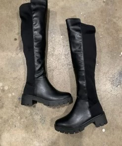 Valeria'S Boutique Knee High Lug Sole Boots New Arrivals