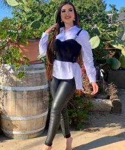 Valeria'S Boutique New Arrivals Roxy Bustier Chain Top (Black)