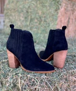 Valeria'S Boutique Rodeo Collection Western Booties (Black)