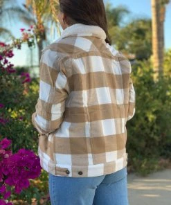 Valeria'S Boutique New Arrivals Sam Sherpa Lined Jacket (Taupe)