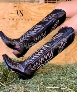 Valeria'S Boutique Valeria’S Boutique Tall Western Boots (Black)
