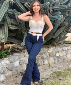 Valeria'S Boutique Rodeo Collection Te Ves Buena High Rise Flare Jeans (Dark)