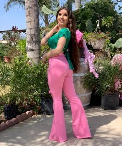 Valeria'S Boutique Glenda Short Sleeve Top (Green) COLORES Collection