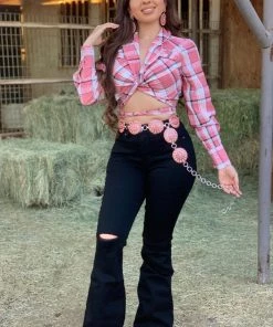 Valeria'S Boutique New Arrivals Rosalia High Rise Flare Jeans (Black) - Long Length 34'" Inseam