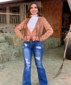 Valeria'S Boutique New Arrivals Gigi Fringe Jacket