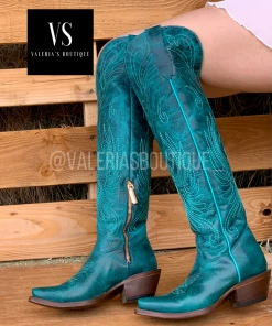 Rodeo Collection Valeria'S Boutique Turquoise Tall Western Boots