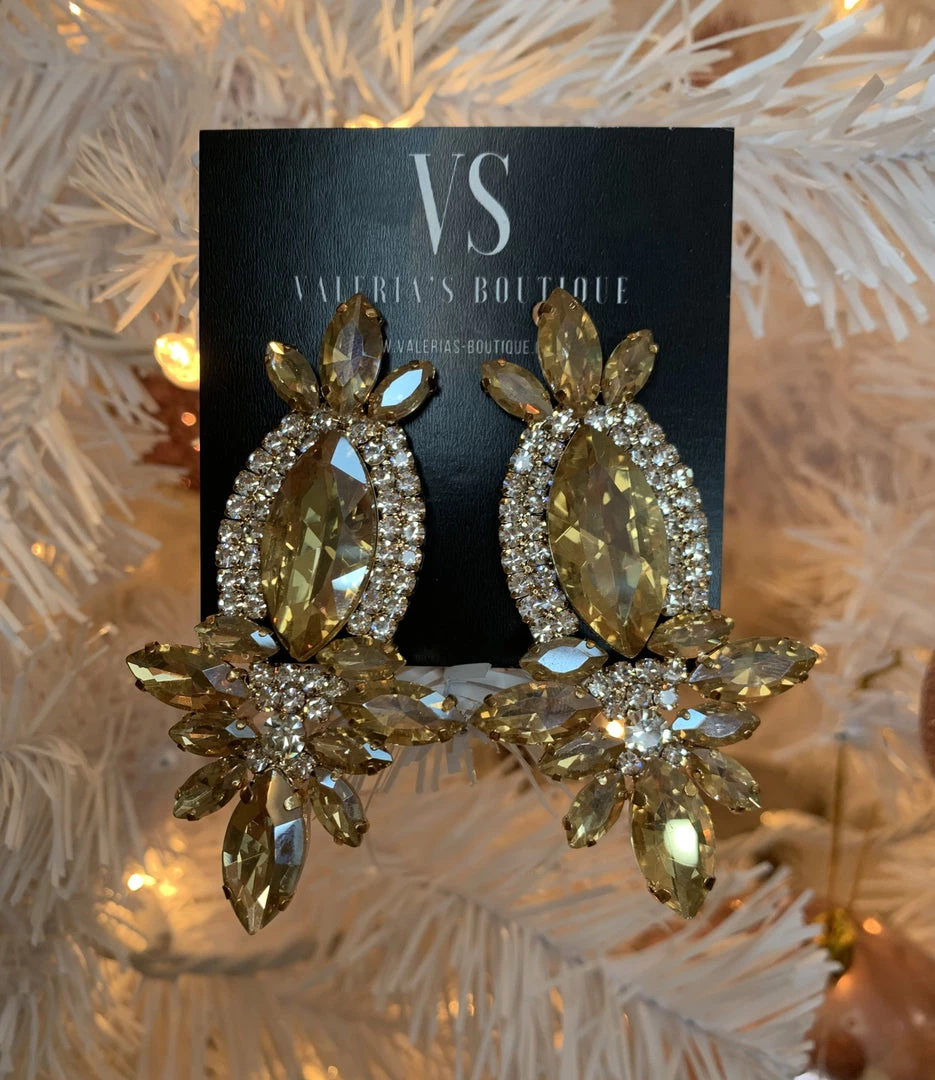 Valeria'S Boutique New Arrivals Gold Jewel Earrings 3 Valeria'S Boutique New Arrivals Gold Jewel Earrings