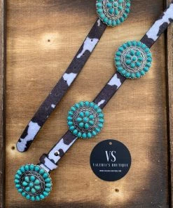 Valeria'S Boutique THE Concho Western Belt (Cowprint) New Arrivals