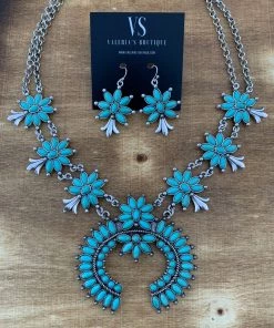 Valeria'S Boutique Pointed Squash Blossom Necklace Set (Red, Yellow, White, Turquoise, & Peach) 12 Valeria'S Boutique Pointed Squash Blossom Necklace Set (Red, Yellow, White, Turquoise, & Peach)