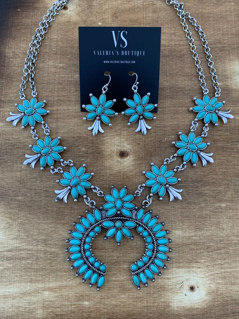 Valeria'S Boutique Pointed Squash Blossom Necklace Set (Red, Yellow, White, Turquoise, & Peach) 7 Valeria'S Boutique Pointed Squash Blossom Necklace Set (Red, Yellow, White, Turquoise, & Peach)