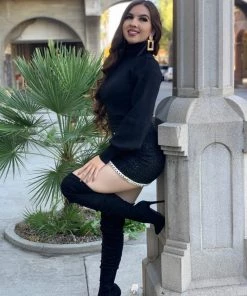 Valeria'S Boutique Emily Turtleneck Top (Starrynight) New Arrivals