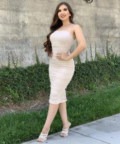 Valeria'S Boutique Ciara Mesh Midi Dress