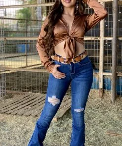 Valeria'S Boutique Ruby High Rise Flare Jeans (Medium) New Arrivals