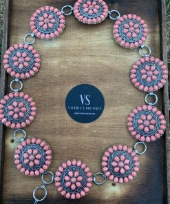 Valeria'S Boutique COLORES Collection THE Concho Chain Belt (Peach)