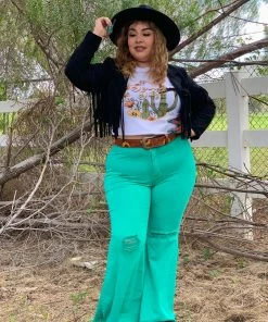 Valeria'S Boutique La Quebradora Fringe Suede Jacket (Black) Rodeo Collection