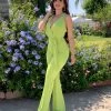 Valeria'S Boutique COLORES Collection Flamenco Jumpsuit (Lime)
