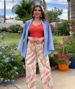 Valeria'S Boutique Stacey Long Blazer (Blue) COLORES Collection