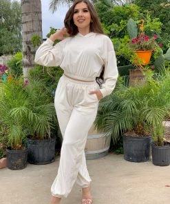 Valeria'S Boutique New Arrivals Vanessa Pant Set (Ivory)