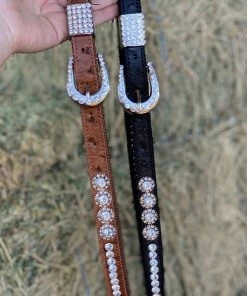 Valeria'S Boutique Vaquerita Rhinestone Western Belt (Black) New Arrivals