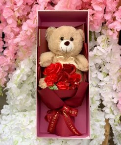 Valeria'S Boutique Teddy Bouquet Box