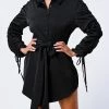 Valeria'S Boutique New Arrivals Chic Shirt Mini Dress (Black)