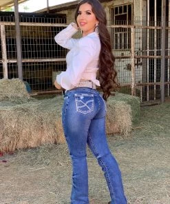 Valeria'S Boutique New Arrivals Miah Embroidered High Rise Bootcut Jeans