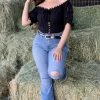 Valeria'S Boutique Maribel Crochet Top (Black) New Arrivals