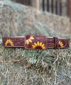Valeria'S Boutique Cincelado Belts (Sunflower) - Rectangle Buckle New Arrivals