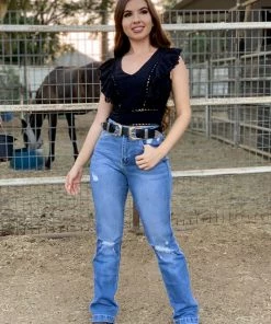 Valeria'S Boutique Victoria Crochet Top (Black) New Arrivals