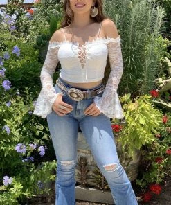 Valeria'S Boutique Rosalia High Rise Flare Jeans (Light) - Long Length 34