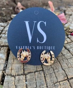 Valeria'S Boutique Horseshoe Mini Earrings