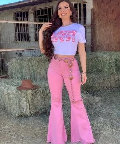 Valeria'S Boutique "Howdy" Cowprint T-Shirt COLORES Collection