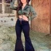 Valeria'S Boutique Corazón De Texas High Rise Bell Bottom Jeans New Arrivals