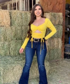 Valeria'S Boutique Rosalia High Rise Flare Jeans (Dark) - Long Length 34" Inseam New Arrivals