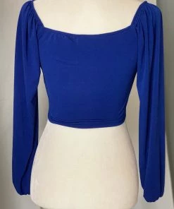Valeria'S Boutique New Arrivals Ally Ruched Drawstring Top (Royal Blue)